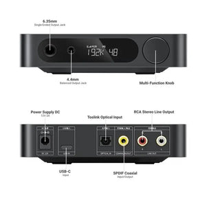 FiiO K11 - Desktop DAC and Headphone Amplifier 1400 mWמגבר אוזניות שולחני וממיר דיגיטל לאנלוג דגם קיי11 מבית פיו