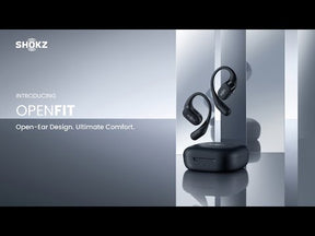 SHOKZ OPENFIT TWS - Open-Ear Design - DirectPitch™ Technology for Open-Ear Listening Buds, Whiteאוזניות כפתור פתוחות "אופן-פיט" אלחוטיות בטכנולוגיית הזרמת צליל ישירה מבית שוקז